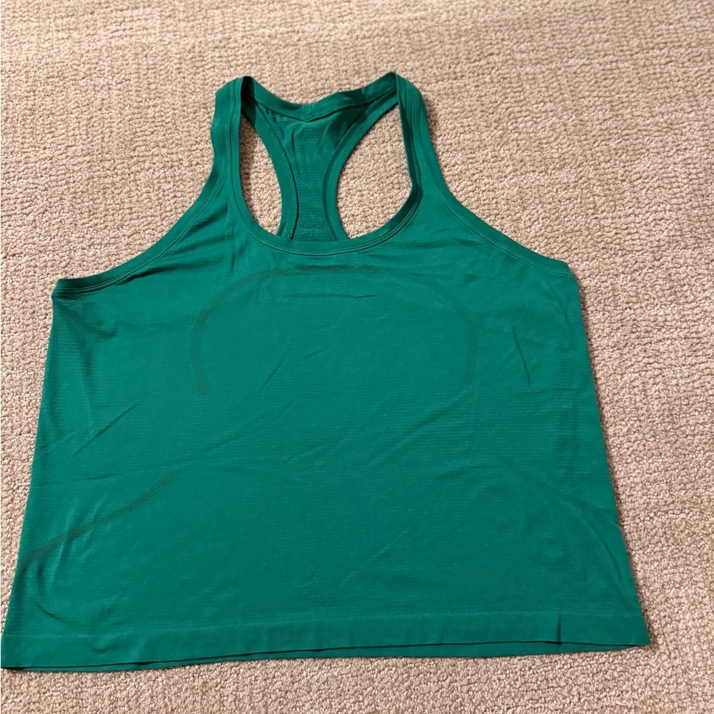 lululemon Swiftly 2.0 Green Racerback Tank Top